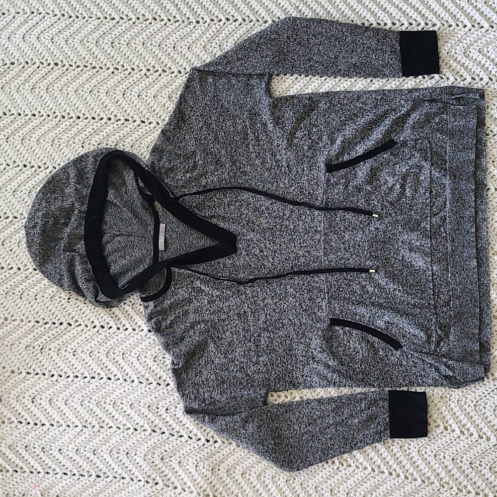 Tart cotton & cashmere black / white long sleeve knit top medium